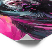 Schwarzes Labor Portrait Moderne Kunst Poster (Ecke)