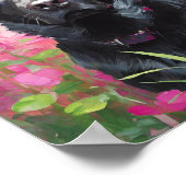 Schwarzes Labor Portrait Moderne Kunst Poster (Ecke)