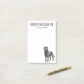 Schwarzes Labor Post-it Klebezettel (Auf Schreibtisch)