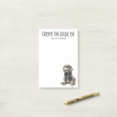 Schwarzes Labor Post-it Klebezettel (Auf Schreibtisch)