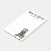 Schwarzes Labor Post-it Klebezettel (angewinkelt)