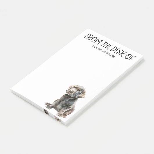 Schwarzes Labor Post-it Klebezettel (angewinkelt)