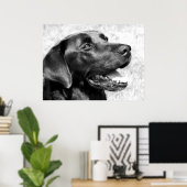 Schwarzes Labor Poster (Heimbüro)