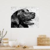 Schwarzes Labor Poster (Küche)