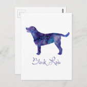 Schwarzes Labor Postkarte (Vorne/Hinten)