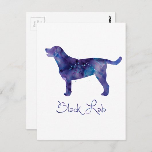 Schwarzes Labor Postkarte (Vorne/Hinten)