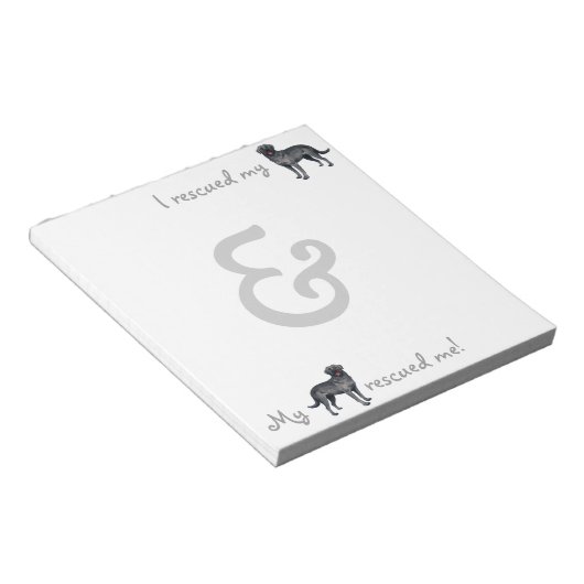 Schwarzes Labor retten Notizblock (angewinkelt)