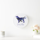 Schwarzes Labor Runde Wanduhr (Zuhause)