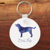 Schwarzes Labor Schlüsselanhänger (Vorderseite)