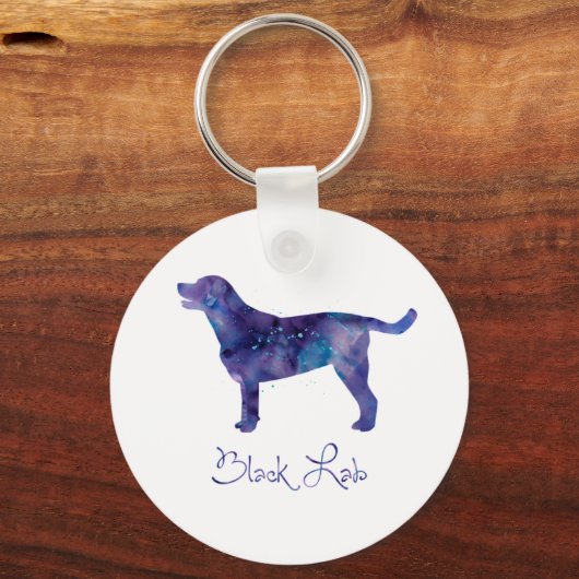 Schwarzes Labor Schlüsselanhänger (Vorderseite)