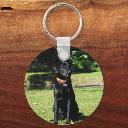 Schwarzes Labor Schlüsselanhänger (Vorderseite)