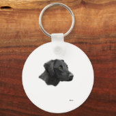 Schwarzes Labor Schlüsselanhänger (Vorderseite)