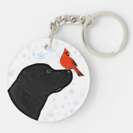 Schwarzes Labor Schlüsselanhänger (Rückseite)