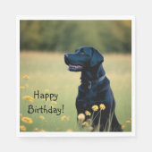 Schwarzes Labor Serviette (Vorderseite)