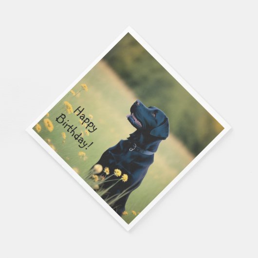 Schwarzes Labor Serviette (Ecke)