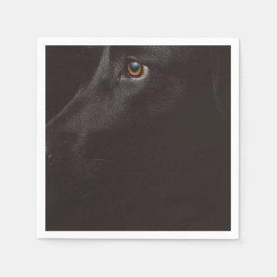 schwarzes Labor Serviette