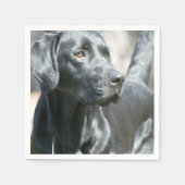 Schwarzes Labor Serviette (Vorderseite)