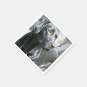 Schwarzes Labor Serviette (Ecke)