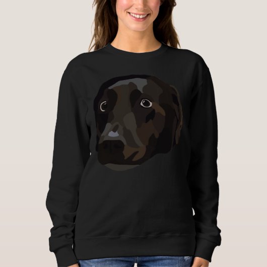 Schwarzes Labor Sweatshirt (Vorderseite)