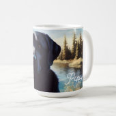 Schwarzes Labor und See Kaffeetasse (VorderseiteRechts)