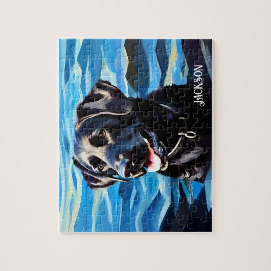 Schwarzes Labor und See Puzzle (Vertikal)