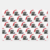 Schwarzes Labor Weihnachten Geschenkpapier Set (Vorderseite 3)