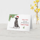 Schwarzes Labor Weihnachten Vom Hund in der sonnig Karte (Gelbe Blume)