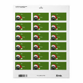 Schwarzes Labor Weihnachtsgeschenk Adressaufkleber (Vorne)