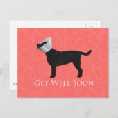 Schwarzes Labor wird bald gut gestaltet Postkarte (Vorne/Hinten)