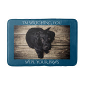 Schwarzes Labor Wischen Sie Ihre Paws Bath Mat Badematte (Vorderseite)
