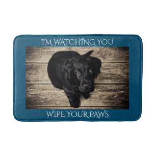 Schwarzes Labor Wischen Sie Ihre Paws Bath Mat Badematte
