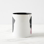 Schwarzes Labor Zweifarbige Tasse (Mittel)