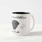 schwarzes Labor Zweifarbige Tasse (VorderseiteRechts)