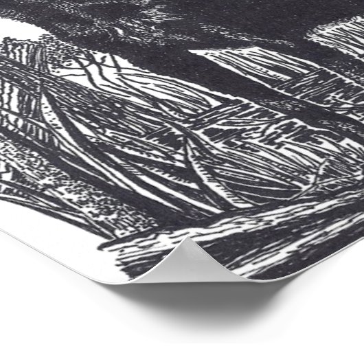 schwarzes Laborposter Poster (Ecke)