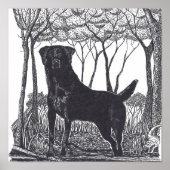 schwarzes Laborposter Poster (Vorne)