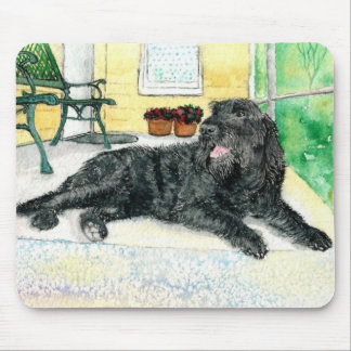 Schwarzes Labradoodle Mousepad