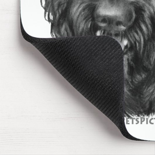Schwarzes Labradoodle Mousepad (Ecke)