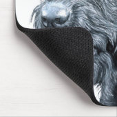 Schwarzes Labradoodle Mousepad (Ecke)