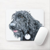 Schwarzes Labradoodle Mousepad (Mit Mouse)