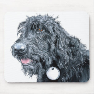 Schwarzes Labradoodle Mousepad
