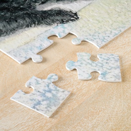 Schwarzes Labradoodle Puzzle (Seite)