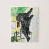 Schwarzes Labradoodle Puzzle (Vertikal)