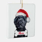 Schwarzes Labradoodle / Schwarzes Goldendoodle Ker Keramikornament (Rechts)