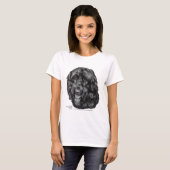Schwarzes Labradoodle T-Shirt (Vorne ganz)