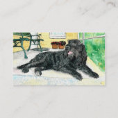 schwarzes Labradoodle Visitenkarte (Rückseite)
