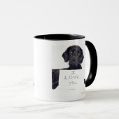 Schwarzes Labrador 13 Monate Tasse (VorderseiteRechts)