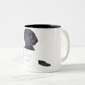 Schwarzes Labrador 13 Monate Zweifarbige Tasse (VorderseiteRechts)