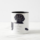 Schwarzes Labrador 13 Monate Zweifarbige Tasse (Mittel)
