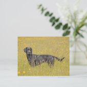 Schwarzes Labrador 16 Monate 2 Postkarte (Stehend Vorderseite)