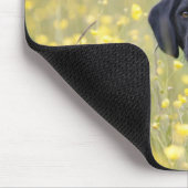 Schwarzes Labrador 16 Monate Mousepad (Ecke)
